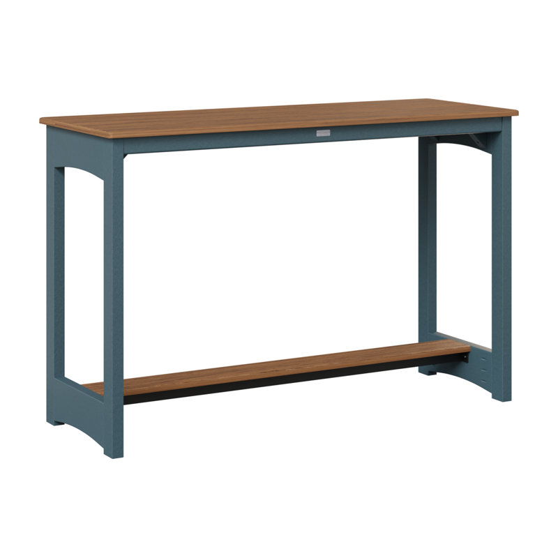 Table de bar Berlin Gardens, 38.5" H x 60" W x 22" D, Ardoise, Acajou antique