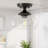 Semi Flush Mount Ceiling Light with Glass Shade-2082343583