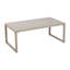 Khaki Outdoor Patio Backyard Furniture Garden Lounge Set For 4 People With Glass Coffee Table