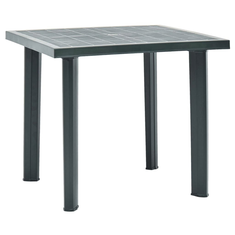 Nairn Rectangular Outdoor with Umbrella Hole Dining Table - 80 cm W 75 cm D, Green