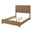 Noyer / châtaignier, ensemble de commode pour lit grand et miroir 3 pièces