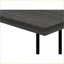 Table basse en forme de C peu encombrante - plateau en stratifié gris Base en métal noir pour le salon et amp; Chambre à coucher-1410293167