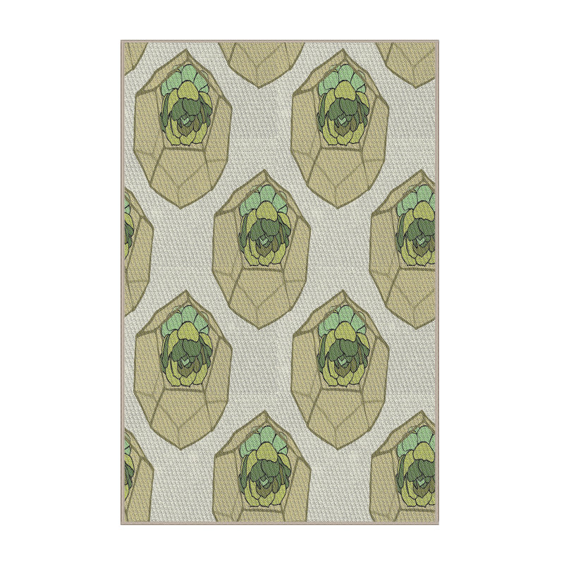 Tapis zone grise à motifs, Rectangle 8 pi x 12 pi