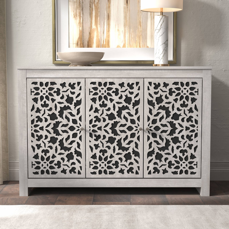Buffet de 44,3 po de largeur Arrastia, Chêne gris cendré, Barli