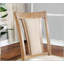 Chaise rembourrée en similicuir beige