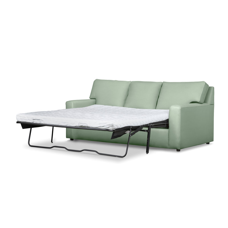Yosef 82.5" Upholstered Sleeper Sofa, Canvas Spa Sunbrella® Canvas