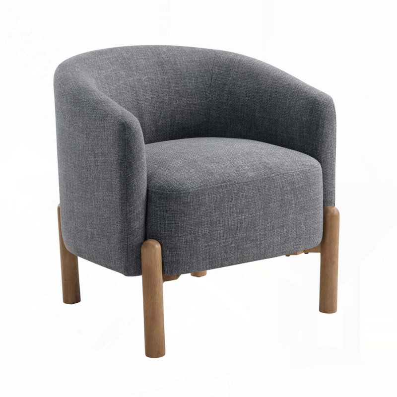 Chaise d'appoint en bois massif, Gris