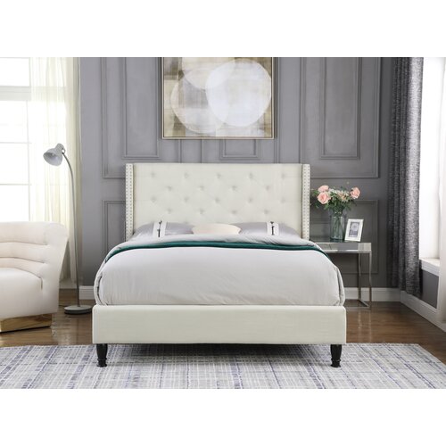 Mercer41 Boswell Upholstered Wingback Bed & Reviews | Wayfair