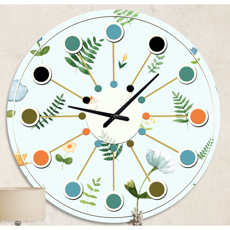 Horloge murale rétro Mid-Century, Moyenne