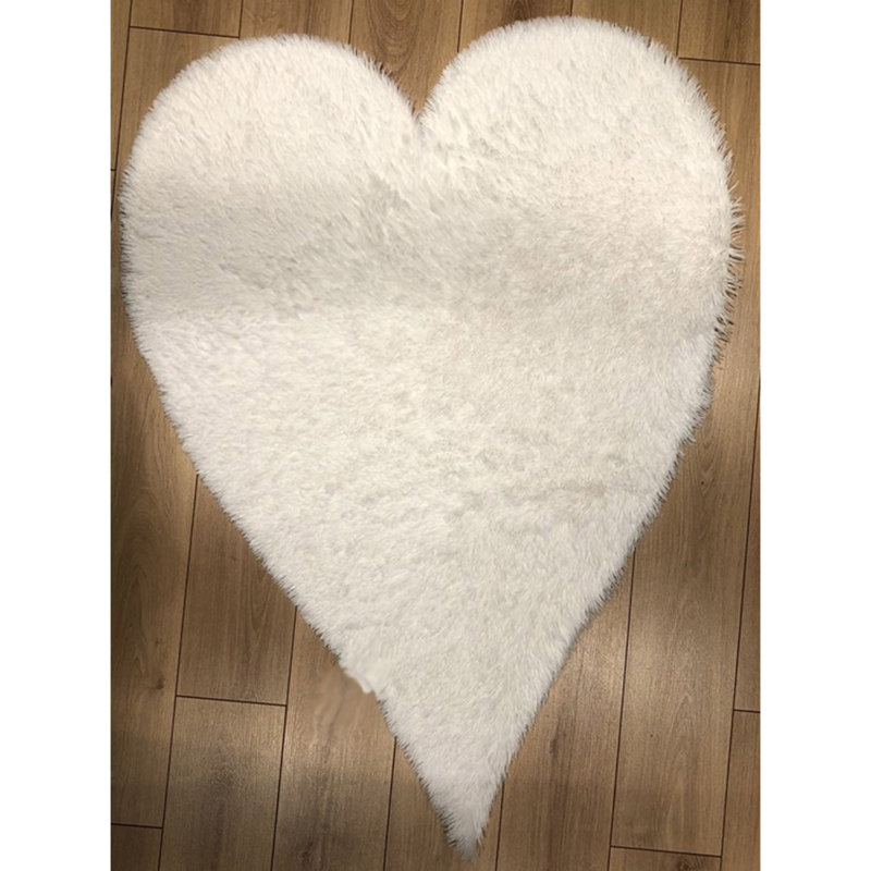 Tapis à poil long acrylique de couleur unie Devises, Nouveauté 3 pi 3 po x 4 pi 7 po