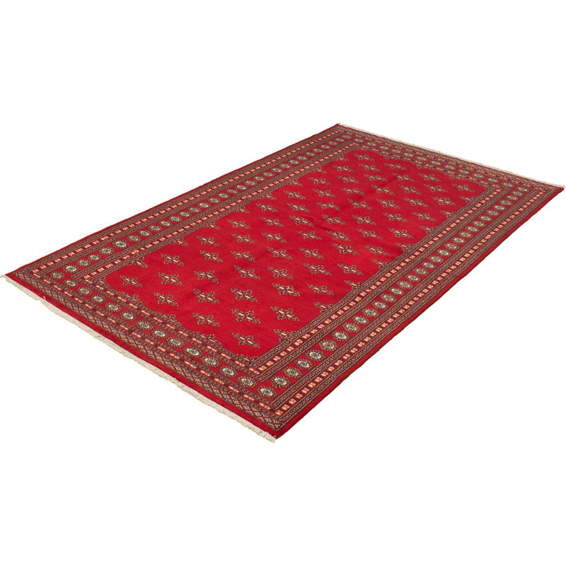 Tapis de bois one-of-kind à la main-noué la 2010 bokharas rouge 6 pi 5 po x 10 pi en laine Allal