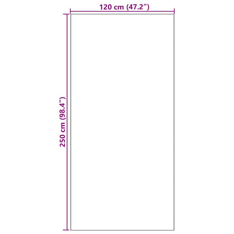 Non-Slip Indoor / Outdoor Doormat, 120 x 250 cm, Red