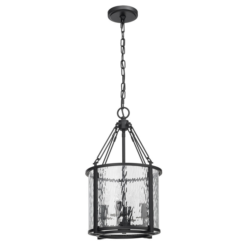 Luminaire suspendu cylindrique à 4 lumières