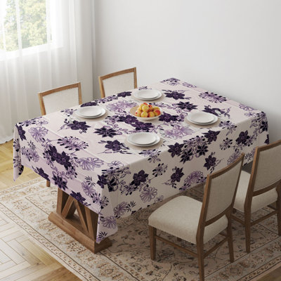 Nappe élégante (55 x 86 pouces), 65% coton / 35% polyester, facile à nettoyer, lavable à la machine, va au sèche-linge, repassable | Parfait pour la salle à manger ou les occasions spéciales, durable et élégant pour la maison