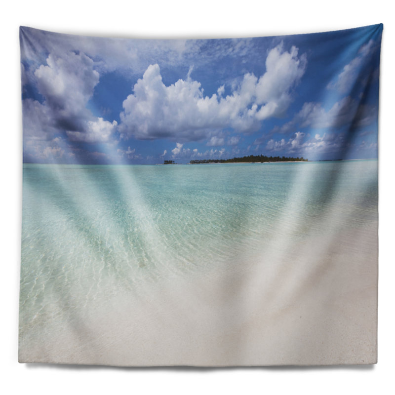 Tapisserie de mer vide seascape de maldives, H 32 po x l 39 po