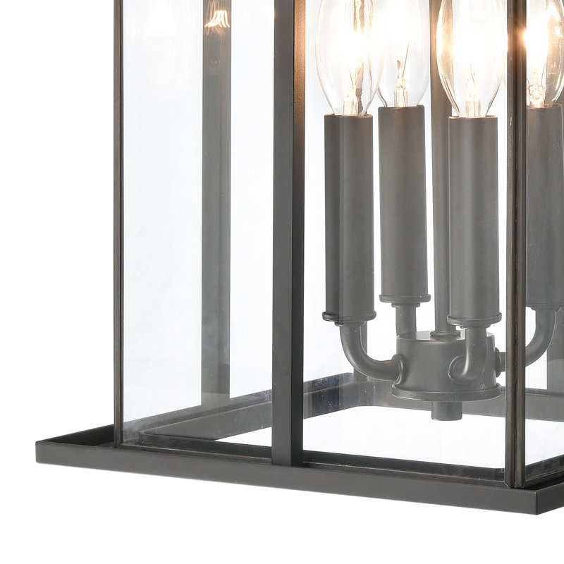 Oak Park 20'' High 4-Light Outdoor Sconce - Matte Black, Black, 20" H x 11" W x 13" D