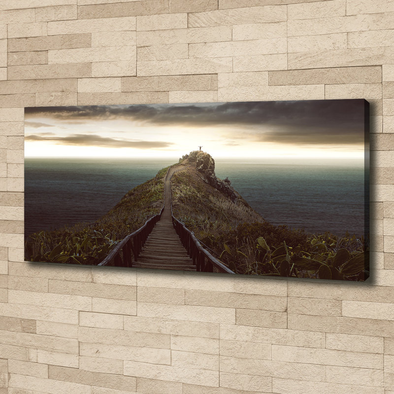 Path On The Rock - No Frame Print on Canvas