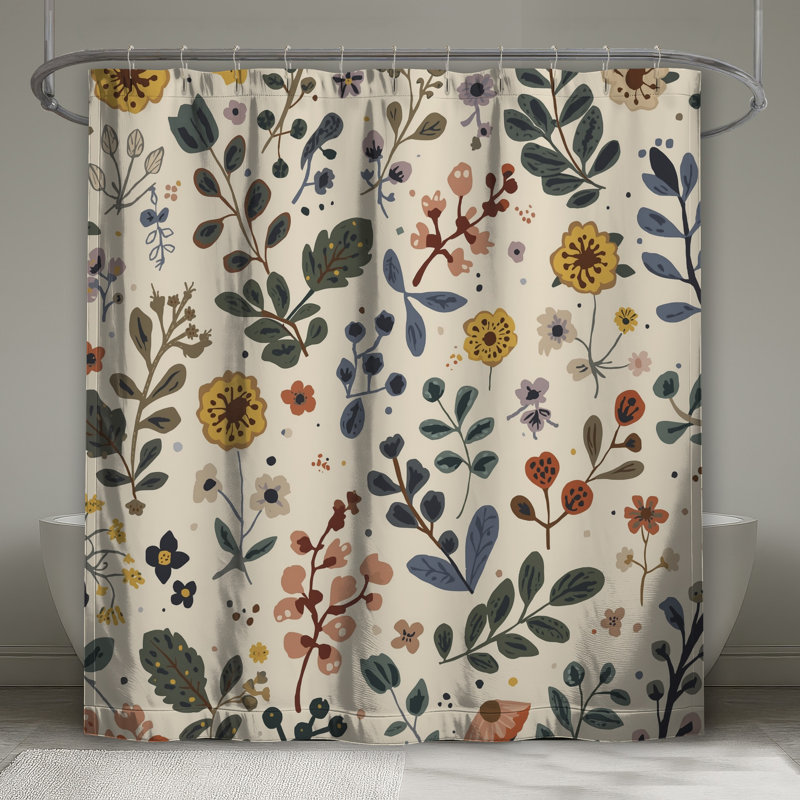 Rideaux de douche Botanical Floral Illustration, L 70 po x H 93 po
