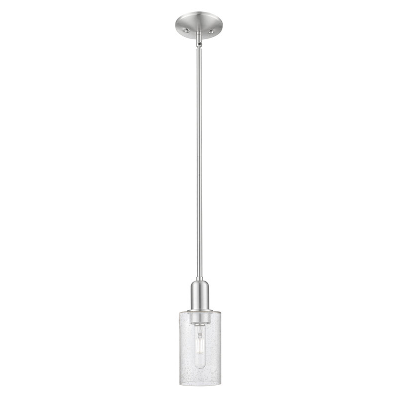 Arcadia - Alyssha - Mini-luminaire suspendu 4 tiges 1 lumière, Nickel satiné brossé, Grainé