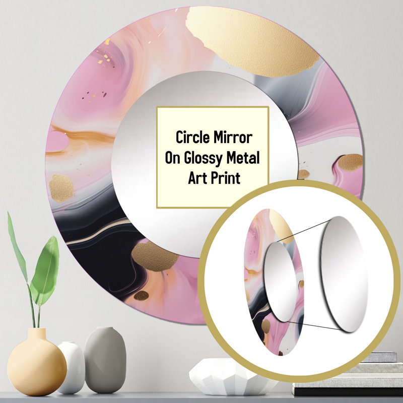 Romilda Metal Round Mirror