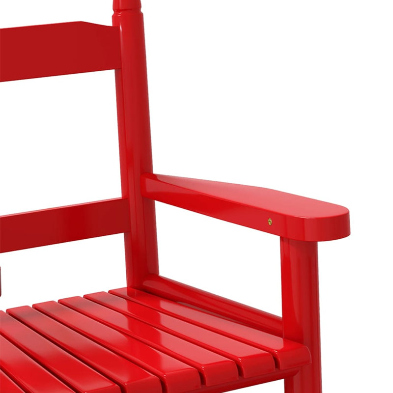 Poplar Wood Rocking Chair, Red