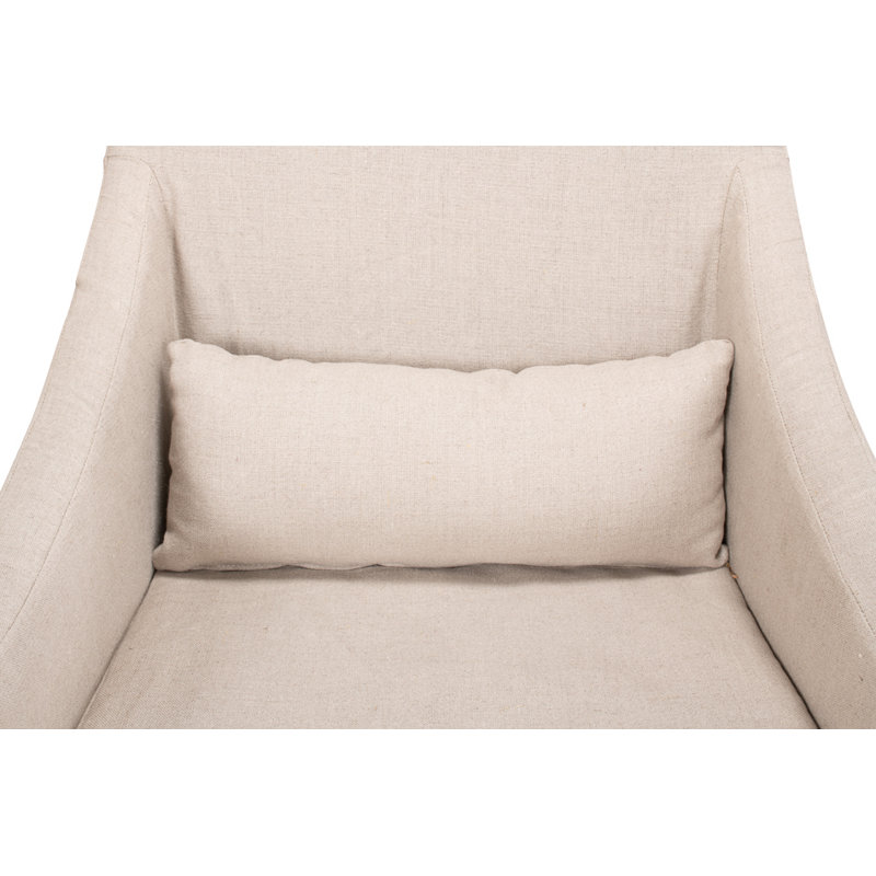 Brera Upholstered Arm Chair, Ivory