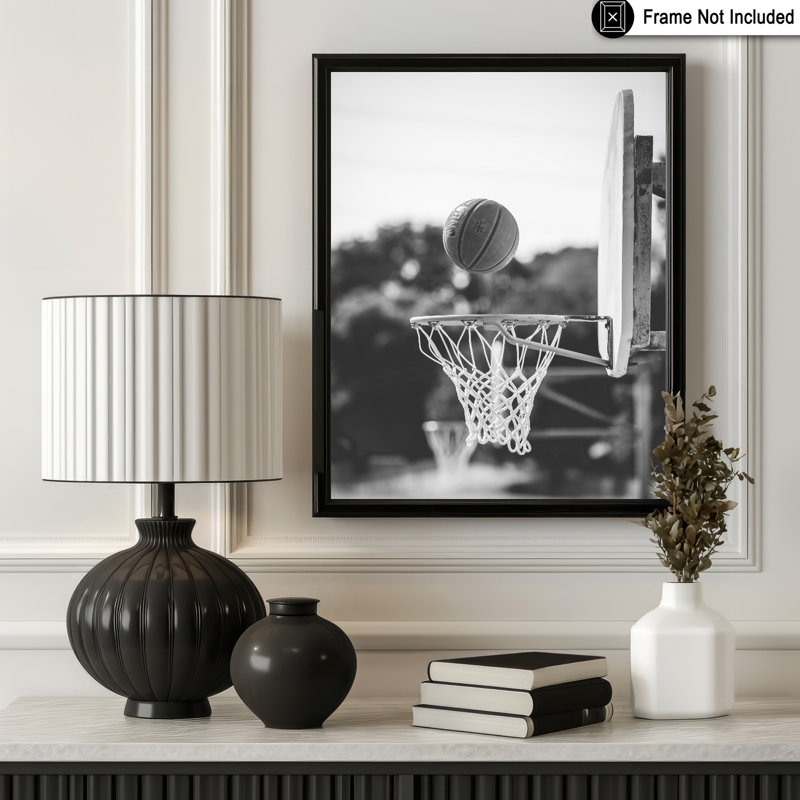 Panier de basketball, Unframed, Poster, 12"H x 16"W