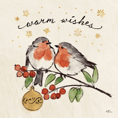 «Christmas Lovebirds II», reproduction encadrée