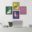 Chat rouge, crocodile vert, léopard rose, serpent bleu, impression sur papier, 4 pièces-97770639-97770641