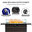 Outdoor Fire Pit 50,000 BTU Propane Gas Fire Table With Lid Fireplace With Glass Wind Guard Wicker Base For Garden, Patio,Backyard