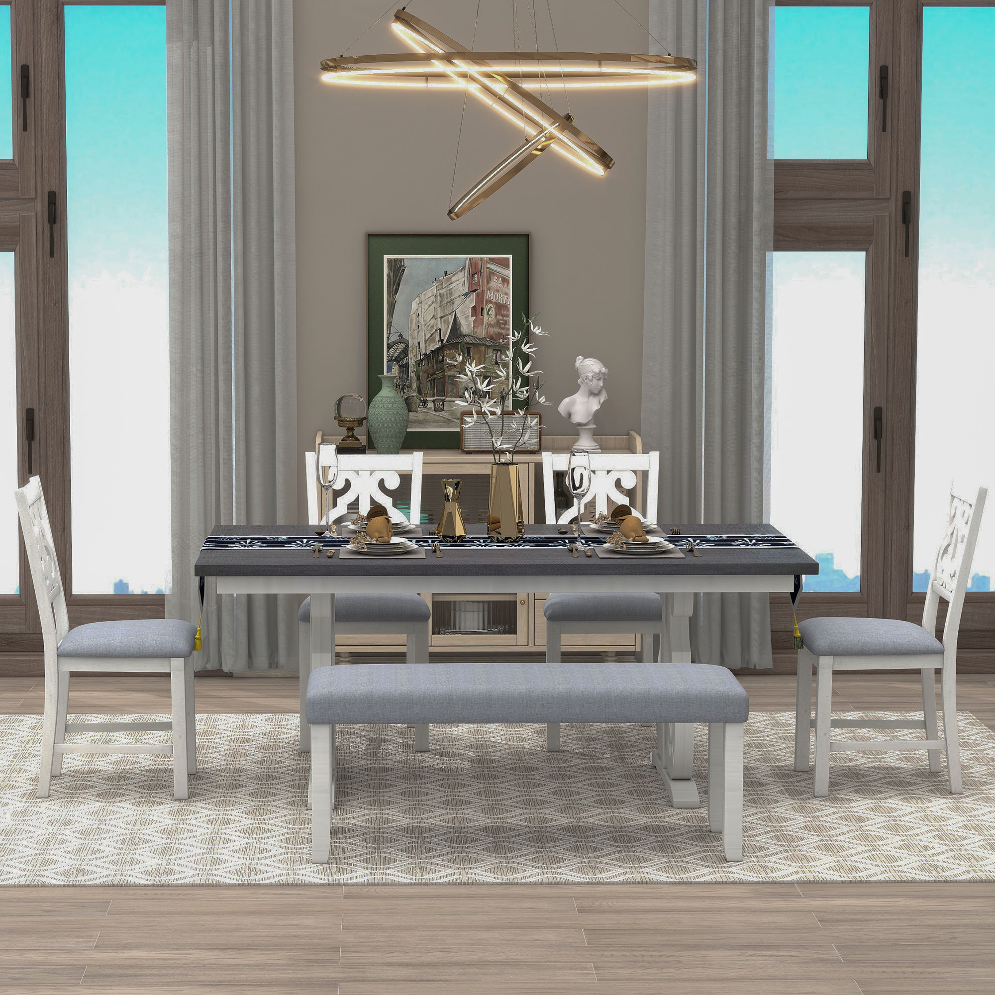 Rosalind Wheeler Tremaine 6 - Person Dining Set | Wayfair