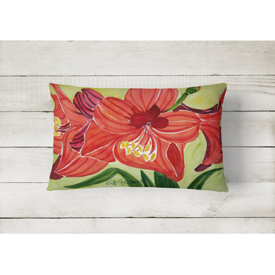 Amaryllis Indoor/Outdoor Throw Pillow