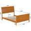 Lit plateforme en bois massif Portland avec pied de lit assorti-362445734