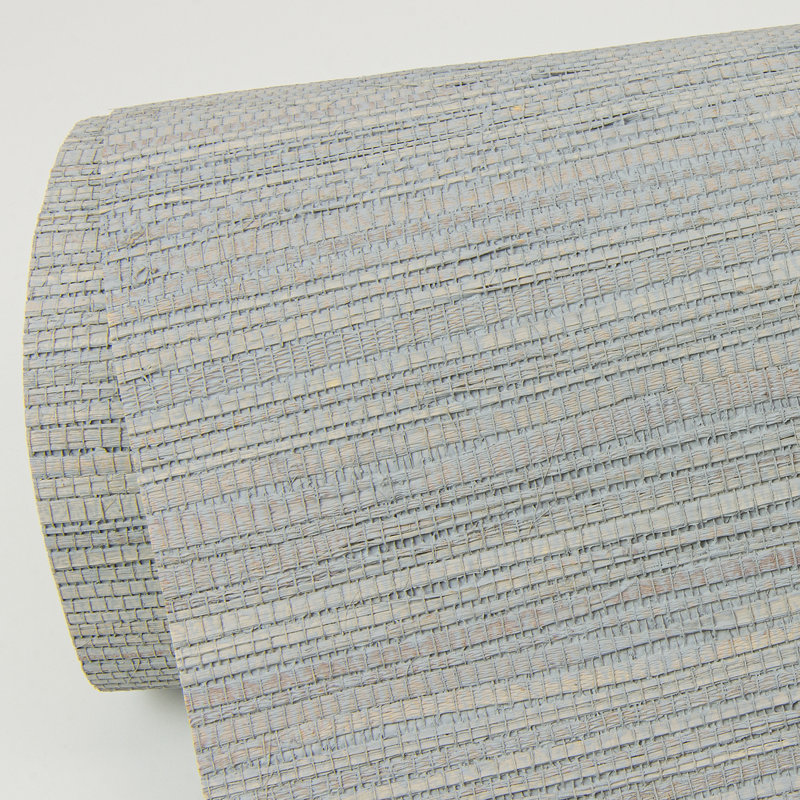 Loom Abstract Grass Cloth Wallpaper Roll, 20.5" W x 33' L, Periwinkle