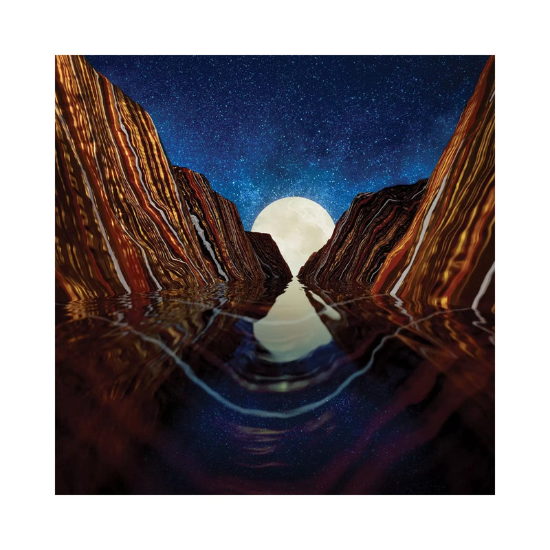 Moon Reflection - Print on Canvas, No Framed, 45.72 cm H x 45.72 cm W x 1.91 cm D
