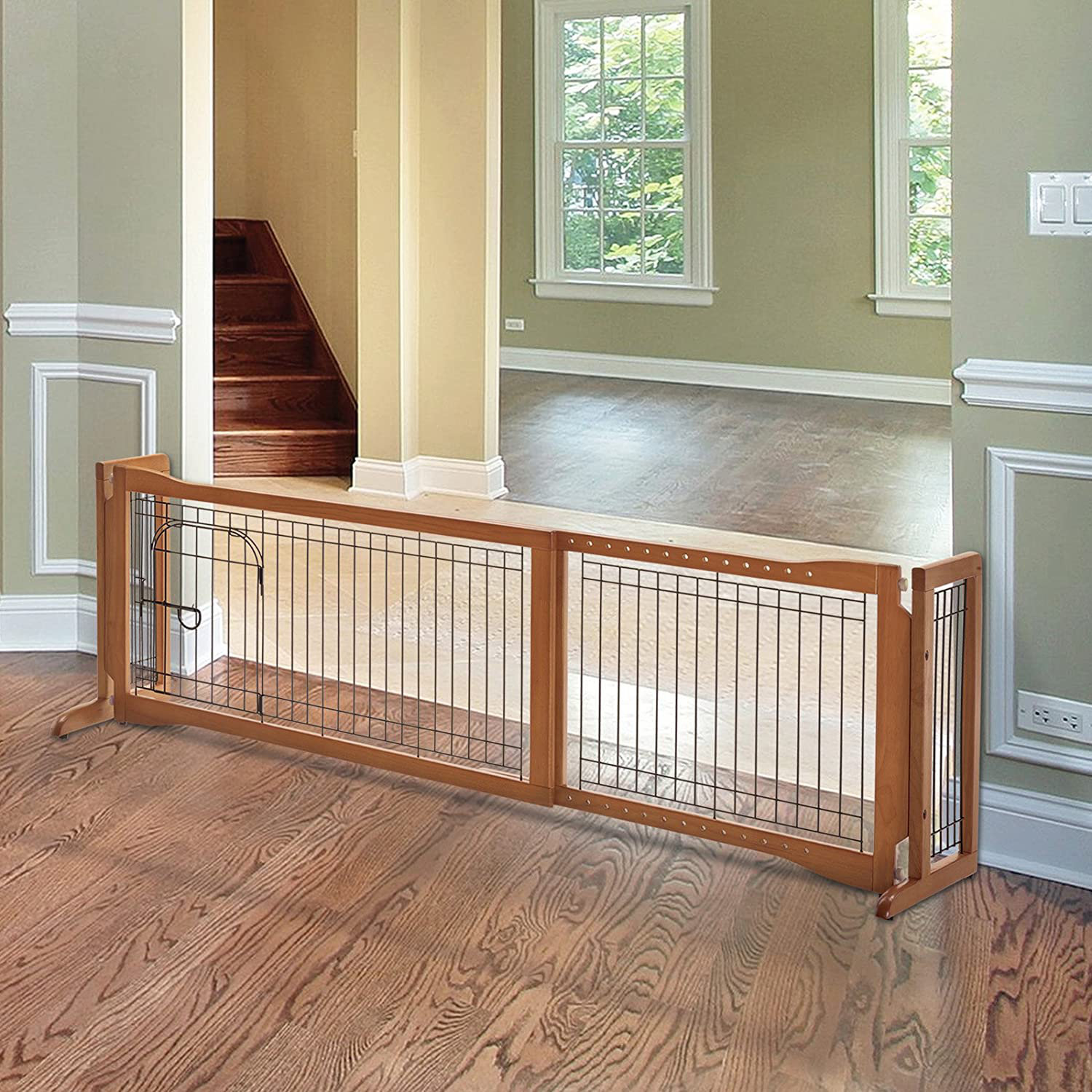 Richell Wood Free Standing Pet Gate With Door & Reviews Wayfair