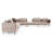 Plume - Modern Brown Fabric Sectional Sofa
