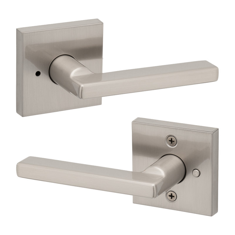 Levier de porte de passage Halifax pour couloir / garde-robe, Nickel satiné, Intimité