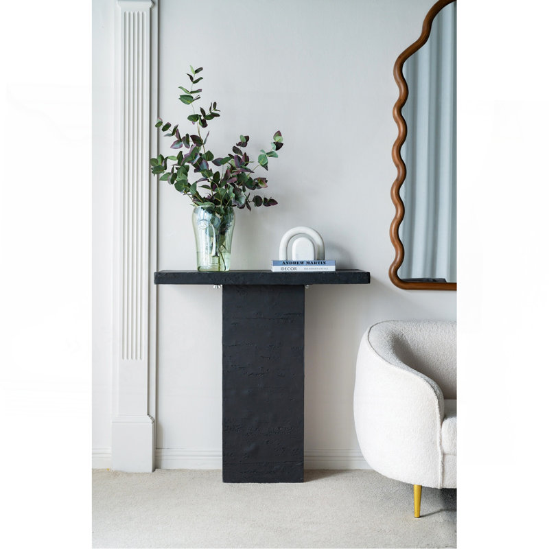 Table basse rectangulaire 35,5 po x 14 po x 35,5 po avec base piédestal
