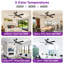 Ventilateur de plafond 52 "à DEL 3 CCT avec abat-jour craquelé 52", télécommande, pales double face, moteur à courant continu à 6 vitesses, à intensité variable, minuterie