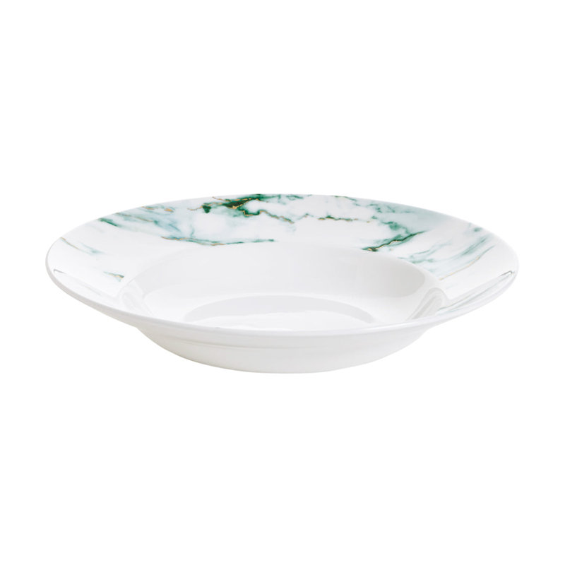 Marble Verde Bone China Pasta Dish