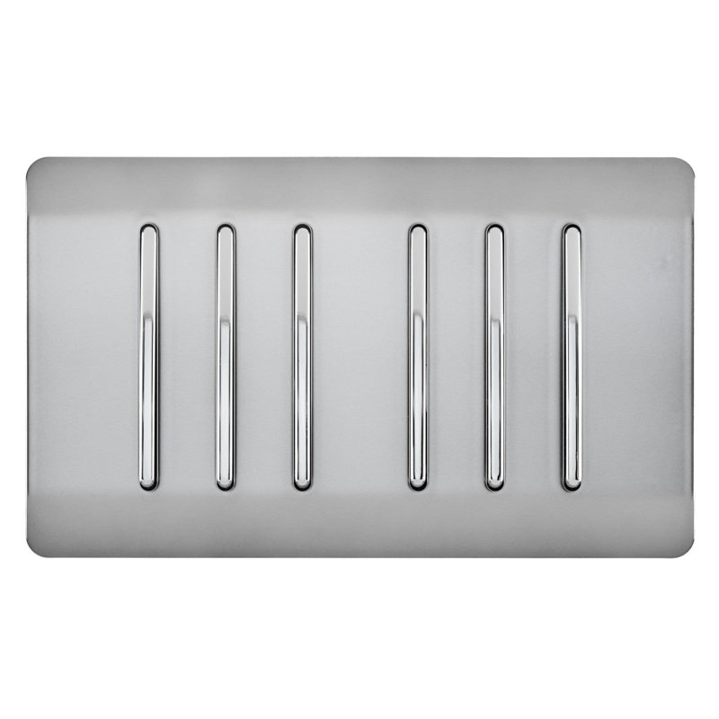 Trendi Switch Gang 1 or 2 Way Light Switch, Steel