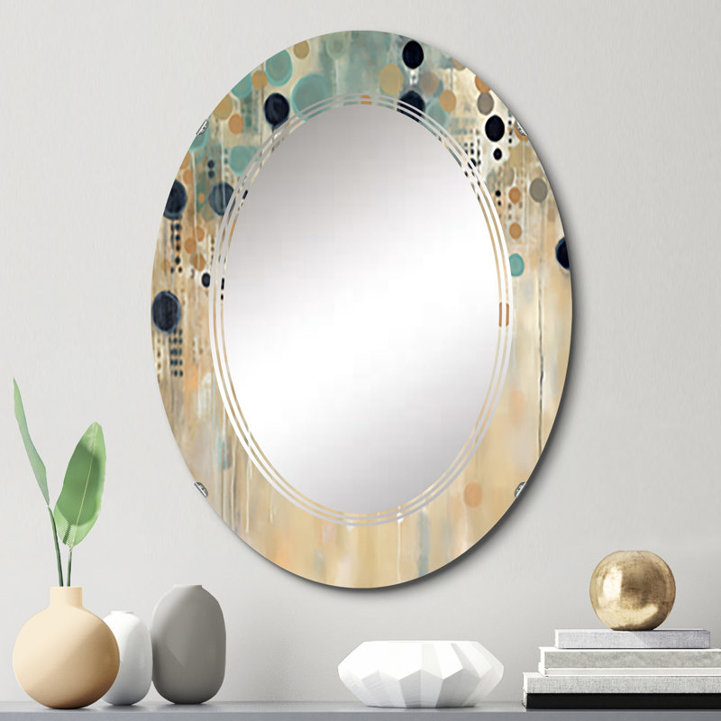Je le prendrais en considération VI - Miroir décoratif minimaliste abstrait, 30 po x 20 po