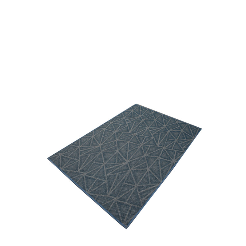 Tapis raffiné à imprimé raffiné bleu, Rectangle 11 pi x 12 pi