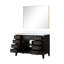 Meuble-lavabo simple en chêne noir 48 po X P 22 po D, plateau en marbre de Carrare et Miroir-118024430
