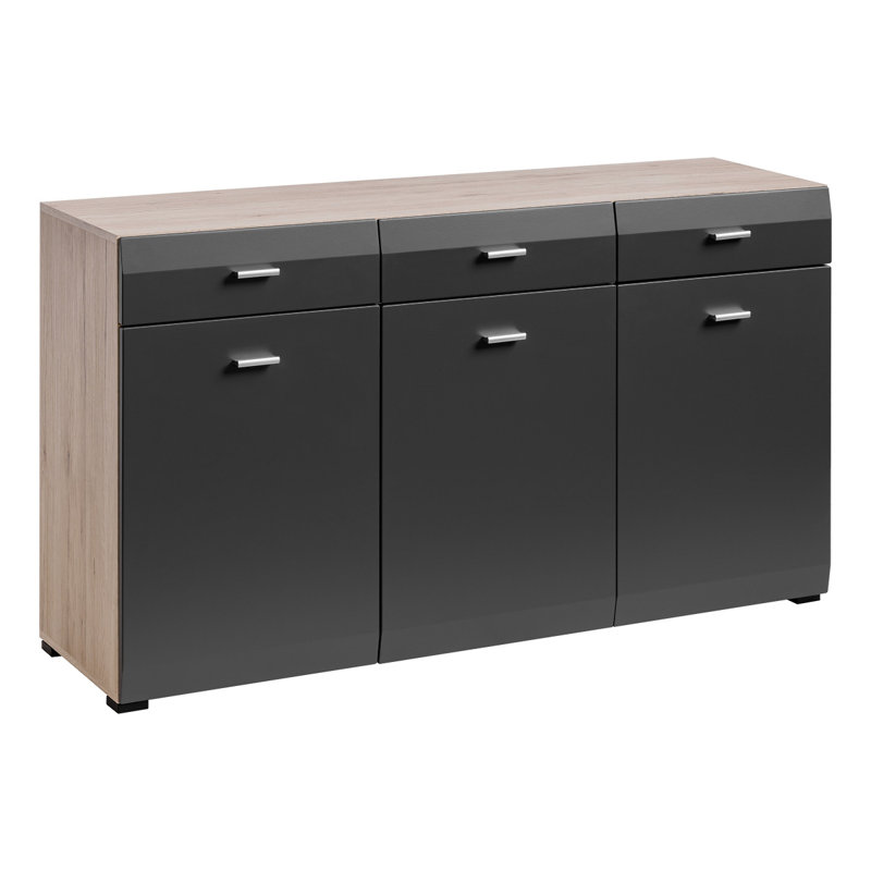 Spivey 59.1'' Sideboard, Sand/Remo Grafite