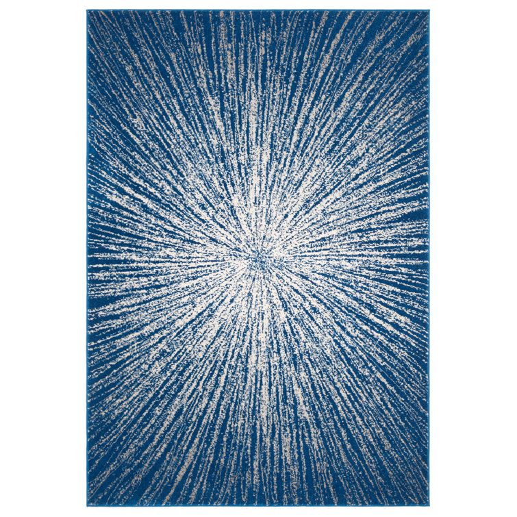 Tapis bleu marine / ivoire Faustina