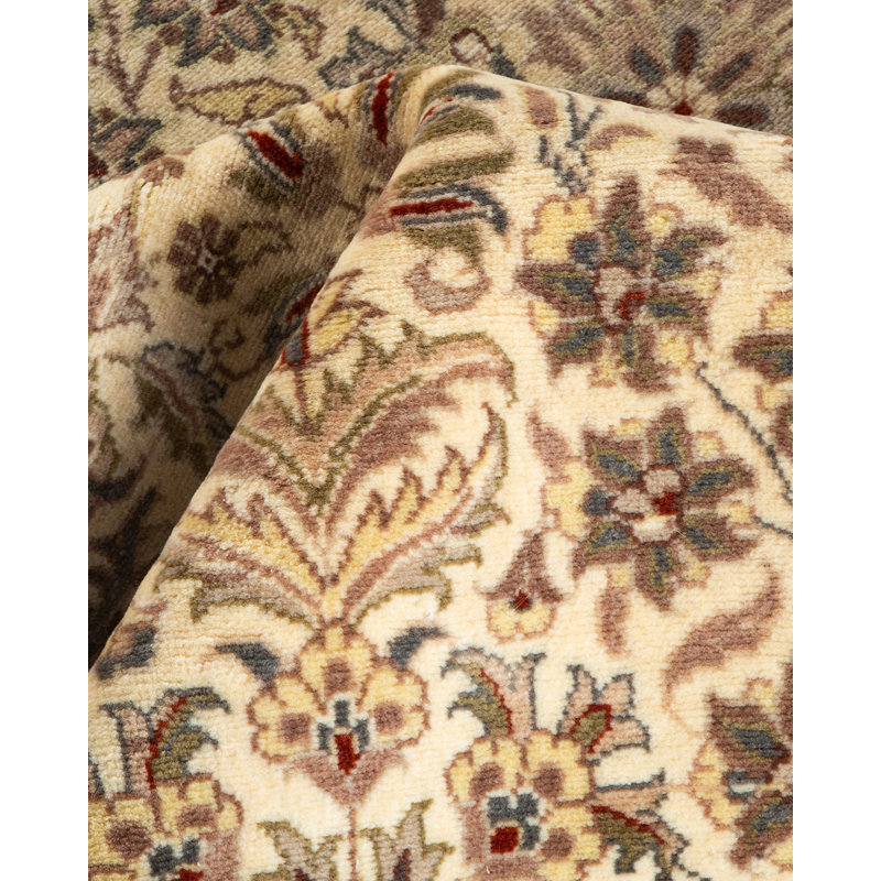 Hayner One-of-a-Kind Hand-Knotted New Age 7'1" Round Wool Area Rug in Brown/Beige