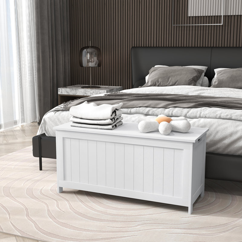 Dereth Storage Bench, 18.9" H x 39.4" W x 15.7" D, White