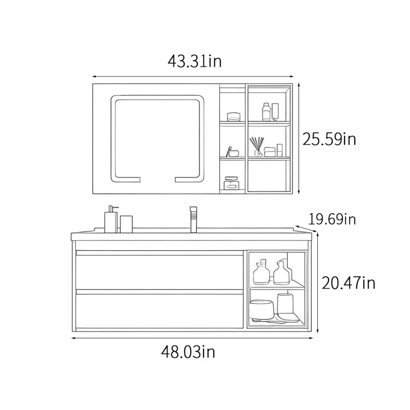 Armoire de salle de bain simple